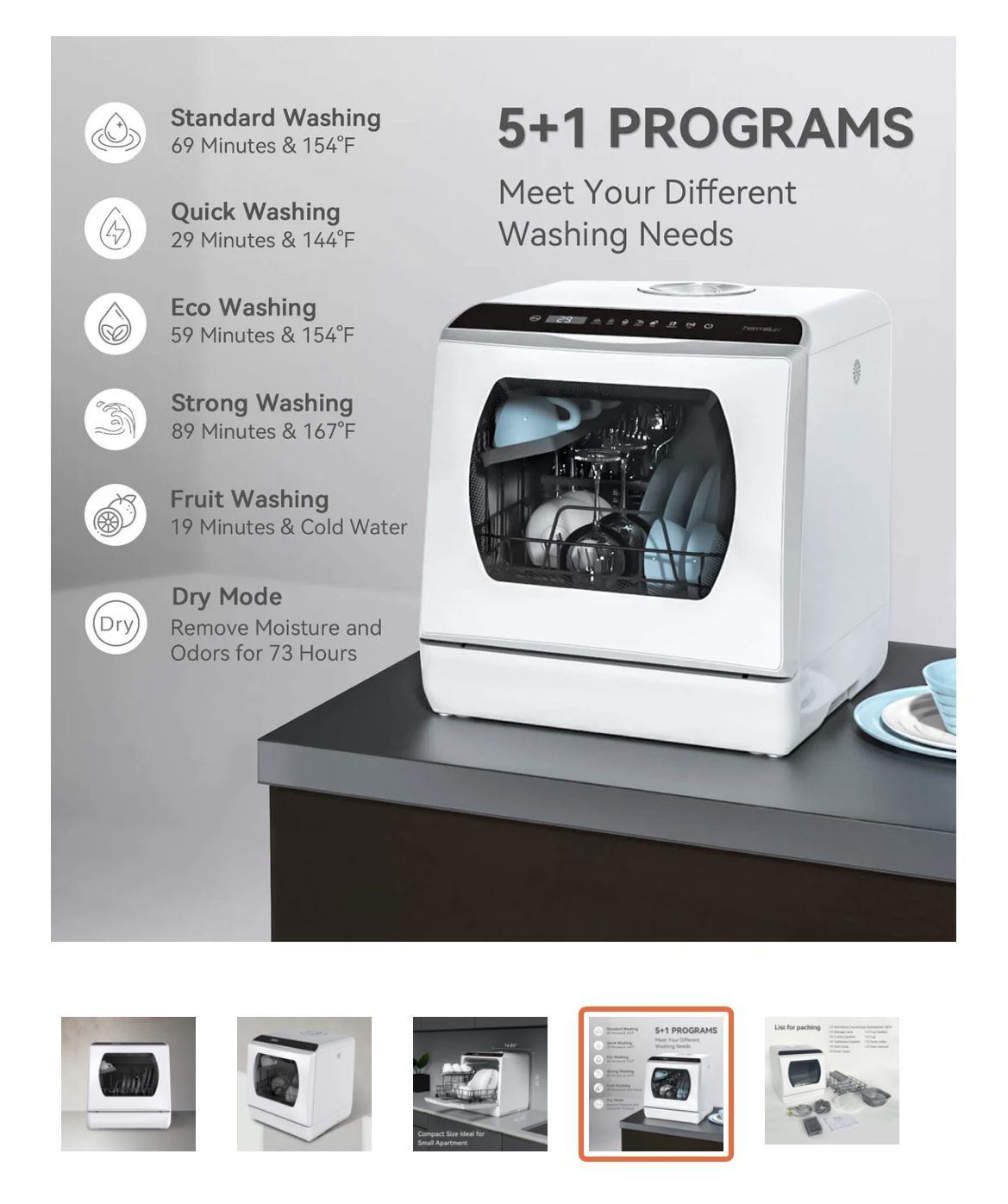 Hermitlux Countertop Dishwasher