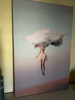 Surreal Floating Figure Canvas Wall Art