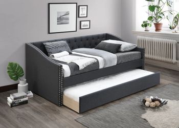 Brand New Grey Twin Size Daybed w Trundle Bed