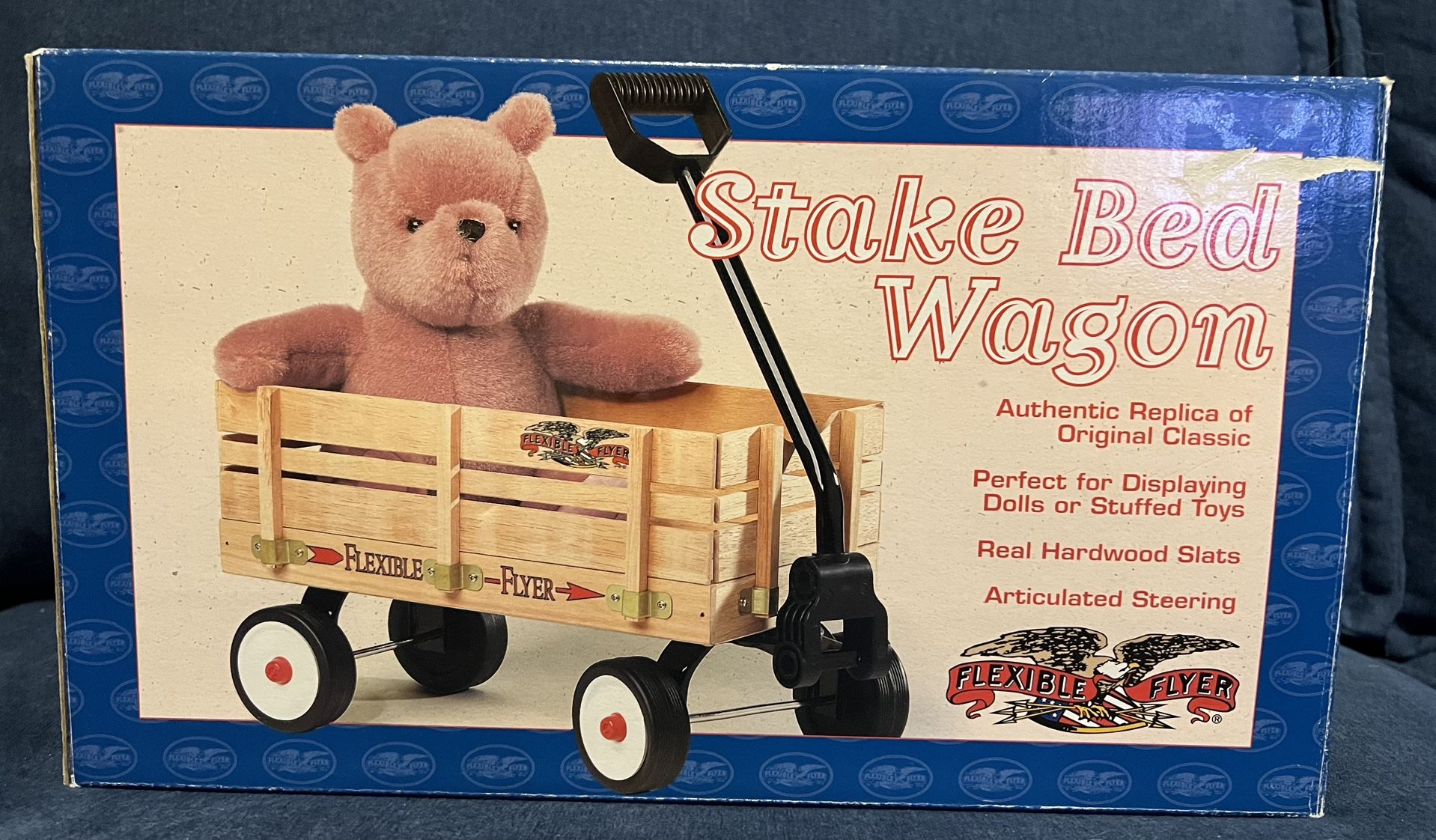 VINTAGE FACTORY Flexible Flyer Mini Wood Traveler Wagon Model