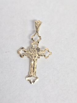 14kt Gold Crucifix Charm
