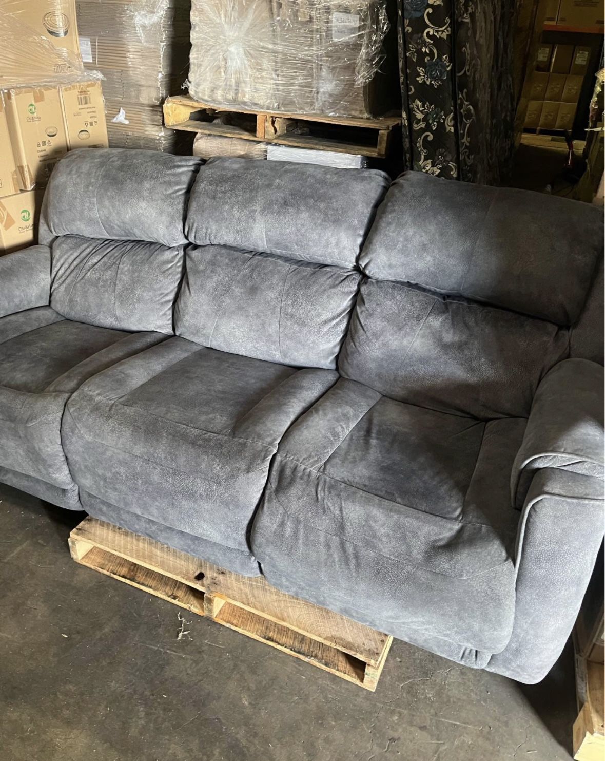 Pair Of Gray Reclining Couches -delivery Available