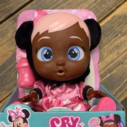Cry Babies Disney Minnie Mouse Nurturing Baby Doll Pink Dress