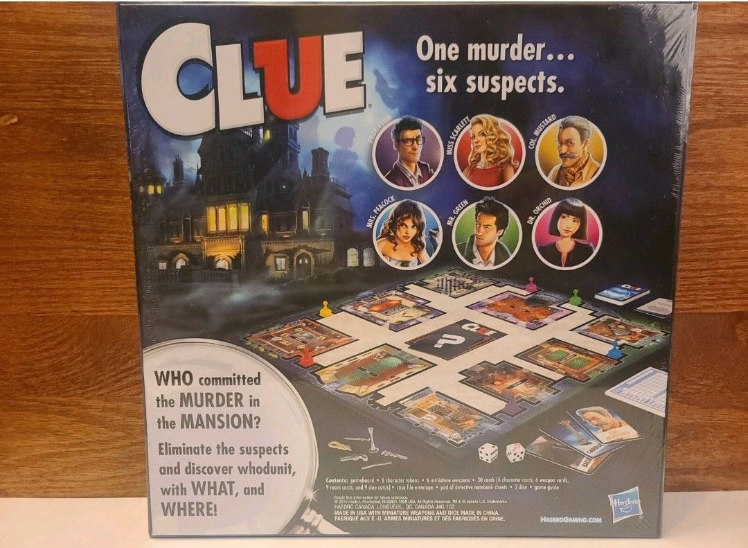 CLUE 2018 Classic Mystery Game - NEW FACTORY SEALED!