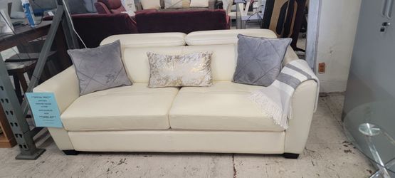Sofa bed Italian leather
