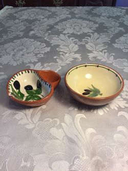 Set of Two Olive Bowls