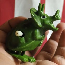 Vintage 1980's VTG Wind Up Toy Dinosaur Durham Mini-Winder Triceratops Walker, 80s Hong Kong