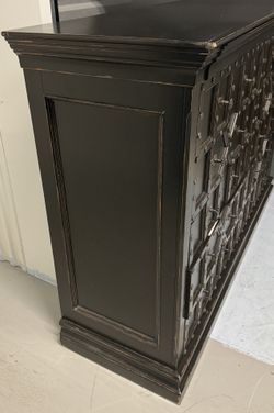 bcbg black and gold dress Black Tall Wooden Dresser with Dark Stain main image 1