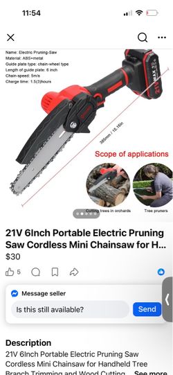 Mini Chainsaw 2 Battery
