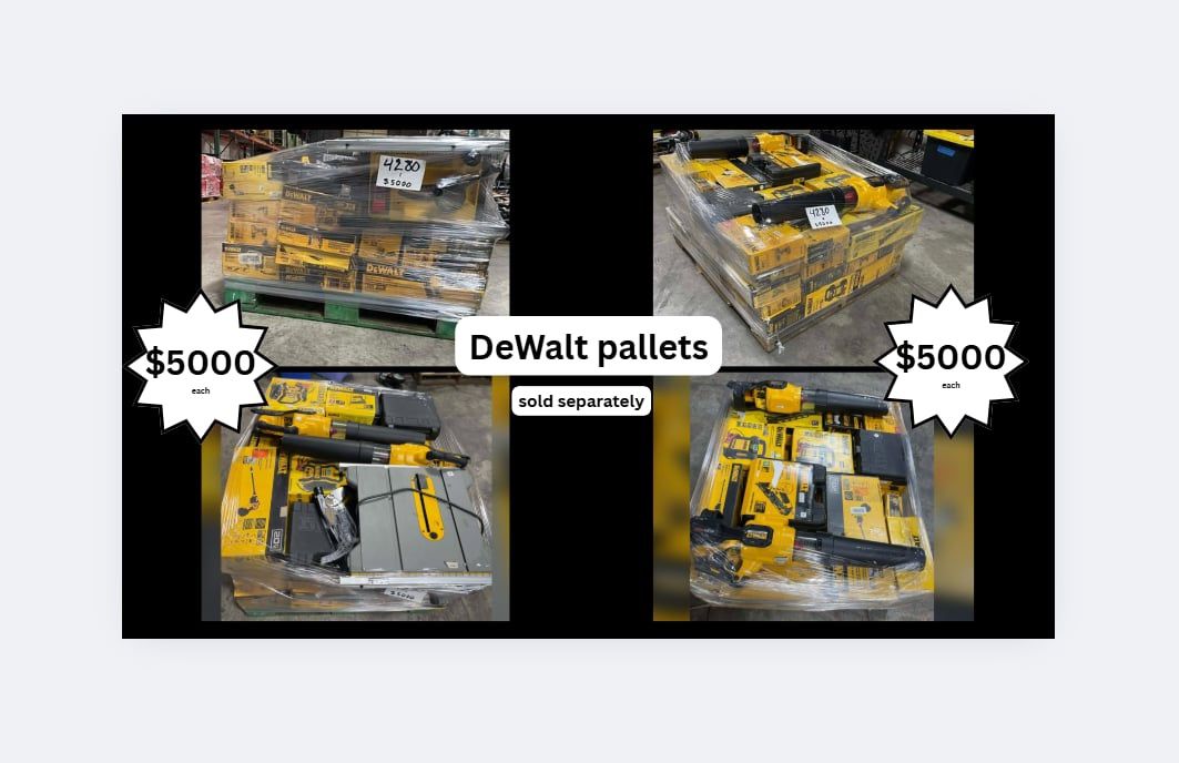 Dewalt Mixed Tool Pallets