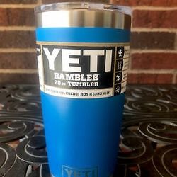 YETI Rambler Tumbler 20oz. with Lid Tahoe Blue New/Retired Very Rare