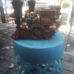 2 Ezra Brooks Collectable Glass Trains