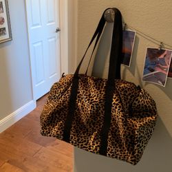 Leopard Print Duffel Bag