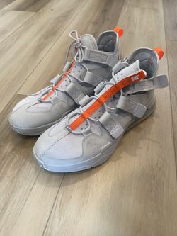 Nike Air Edge 270 Pure Platinum Orange Basketball Shoe 