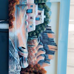 3D Painting Southwest Adobe Large Oil Painting