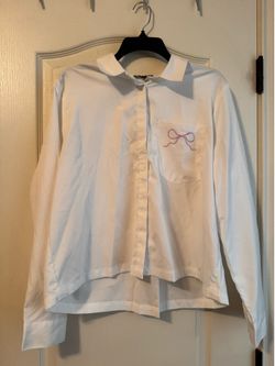 White Long Sleeve Button-Up Blouse