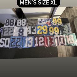 NBA, NFL, MLB Jerseys Men’s Size Xl