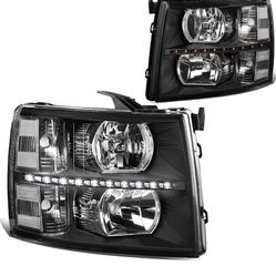 07 to 13 Chevrolet Silverado LED Headlight Luces Micas Calaveras faros Focos Luz Light 