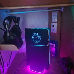 PS5 Slim Disc Black Cover Plates & LED Stand