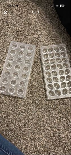 Clear Plastic Chocolate Candy Molds Set of 2