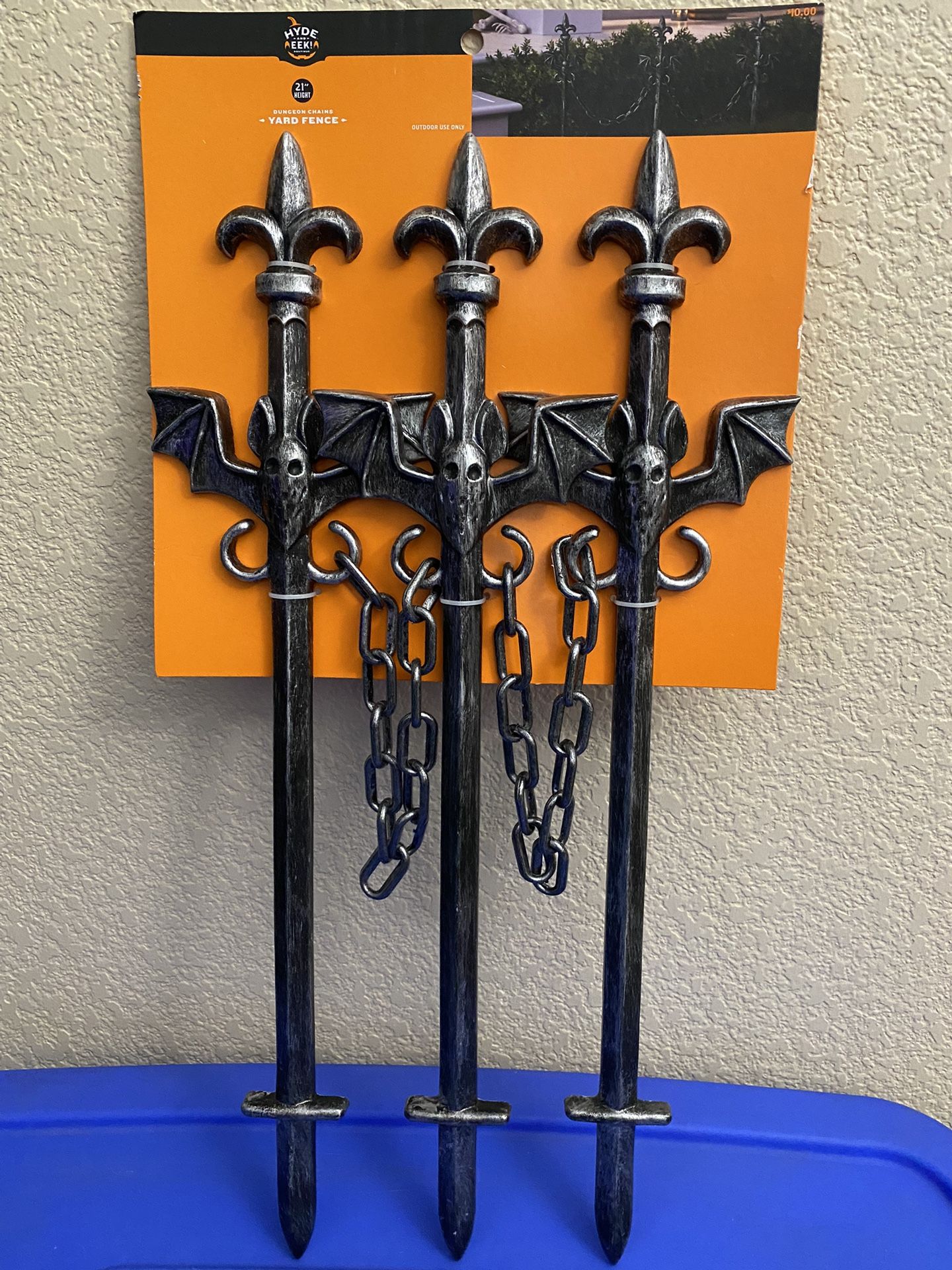 New, Halloween, Yard Fence, Dungeon, Chains, Bats, Outdoor Decorations