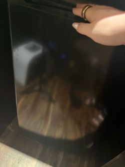 Black mini fridge