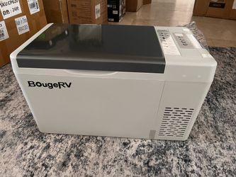BougeRV 12 Volt Refrigerator 12V Car Fridge 23 Quart Portable Freezer Compressor Cooler 12/24V DC 110~240 Volt AC for Truck Van RV Camper SUV Travel C