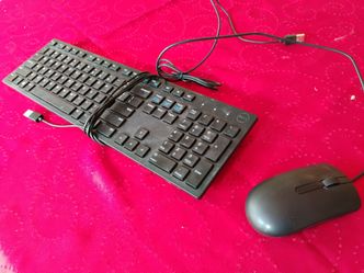 Dell wired keyboard and mouse — Black