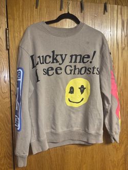 Kids See Ghosts Lucky Me I See Ghosts Crewneck Sweatshirt size LARGE