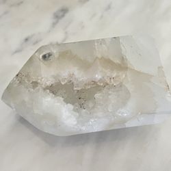 White Crystal Quartz  Healing Jewelry Holder