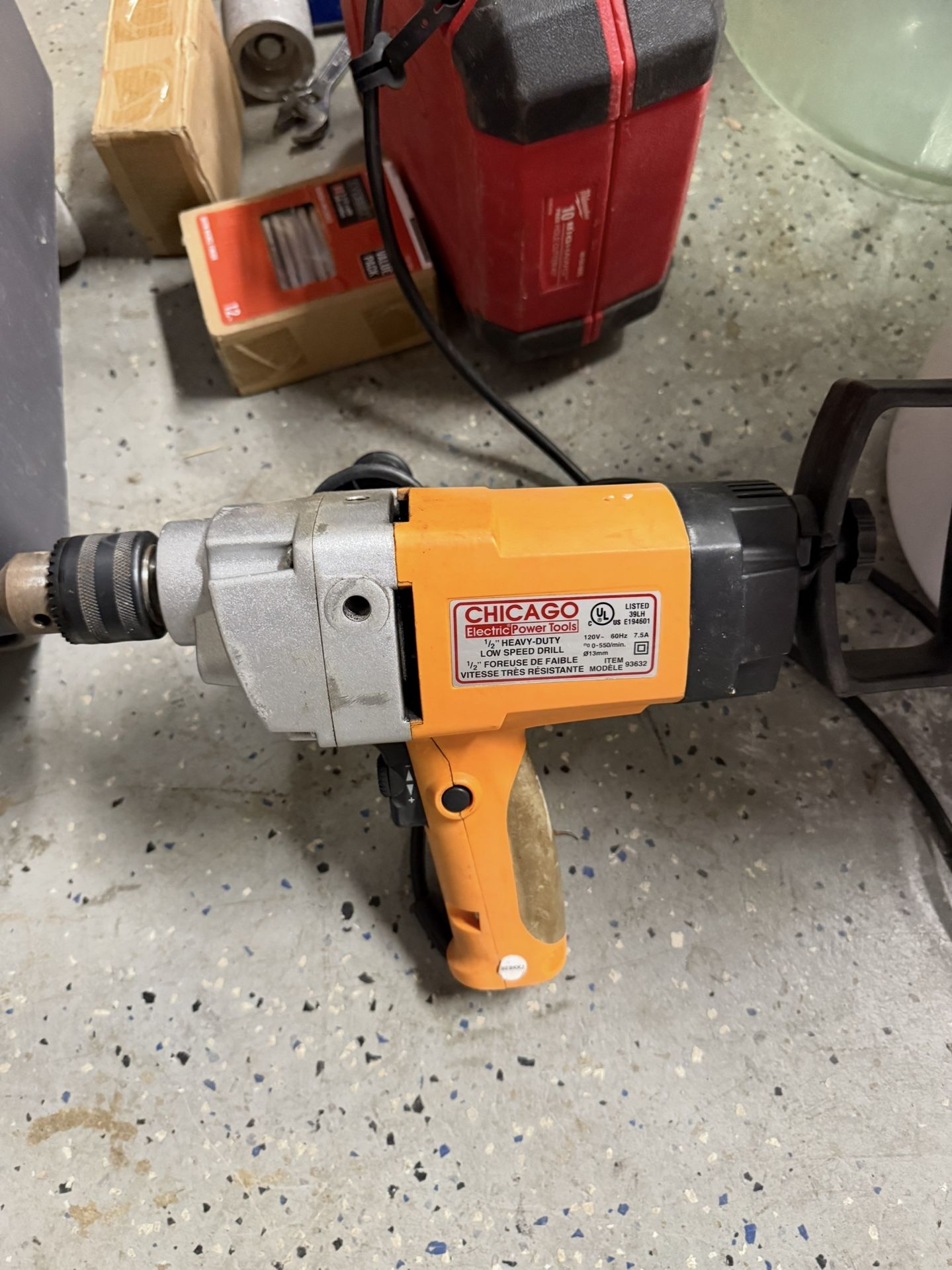 Chicago Electric Power Tools 1/2 in. Heavy Duty Drill,
