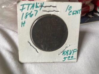 1867 Kingdom of Italy centesimi coin