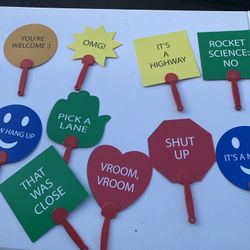 Set of Fun Hand Signs plastic brand new Coral Springs 33071