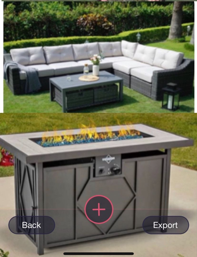 Brand New Patio Set Fire Pit Propane 