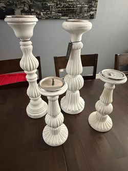 Set of 4 Decorative Candle Holders