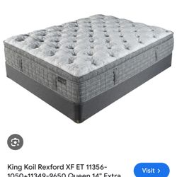 Queen Sized King Koil Rexford Hybrid Pillow top Mattress