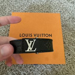 LV Slim Monogram Eclipse Black Bracelet 