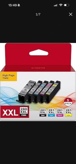 Brand new in box 280XXL 281XXL Ink Cartridges Compatible 280 281 for Canon Ink 280 and 281 Cartridges for Canon tr8620a Ink cartridges to Use with TR8