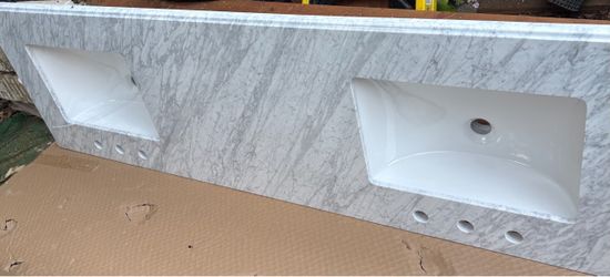 New Marble out Box with back splash