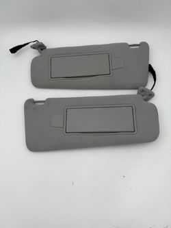 09-15 JAGUAR XF XFR RIGHT & LEFT SUN VISOR PAIR SET GRAY OEM