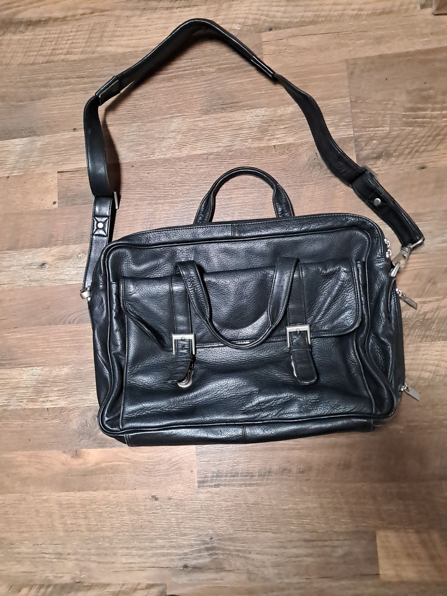 All leather business/educational mail bag