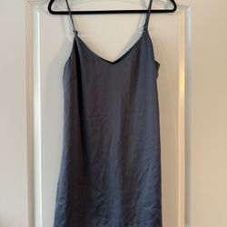 Blue Silk Mini Dress 