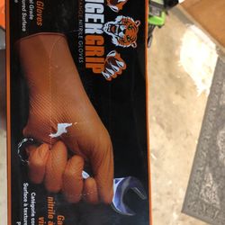 Tiger Grip Orange Textured Nitrile Gloves Size M Free Delivery