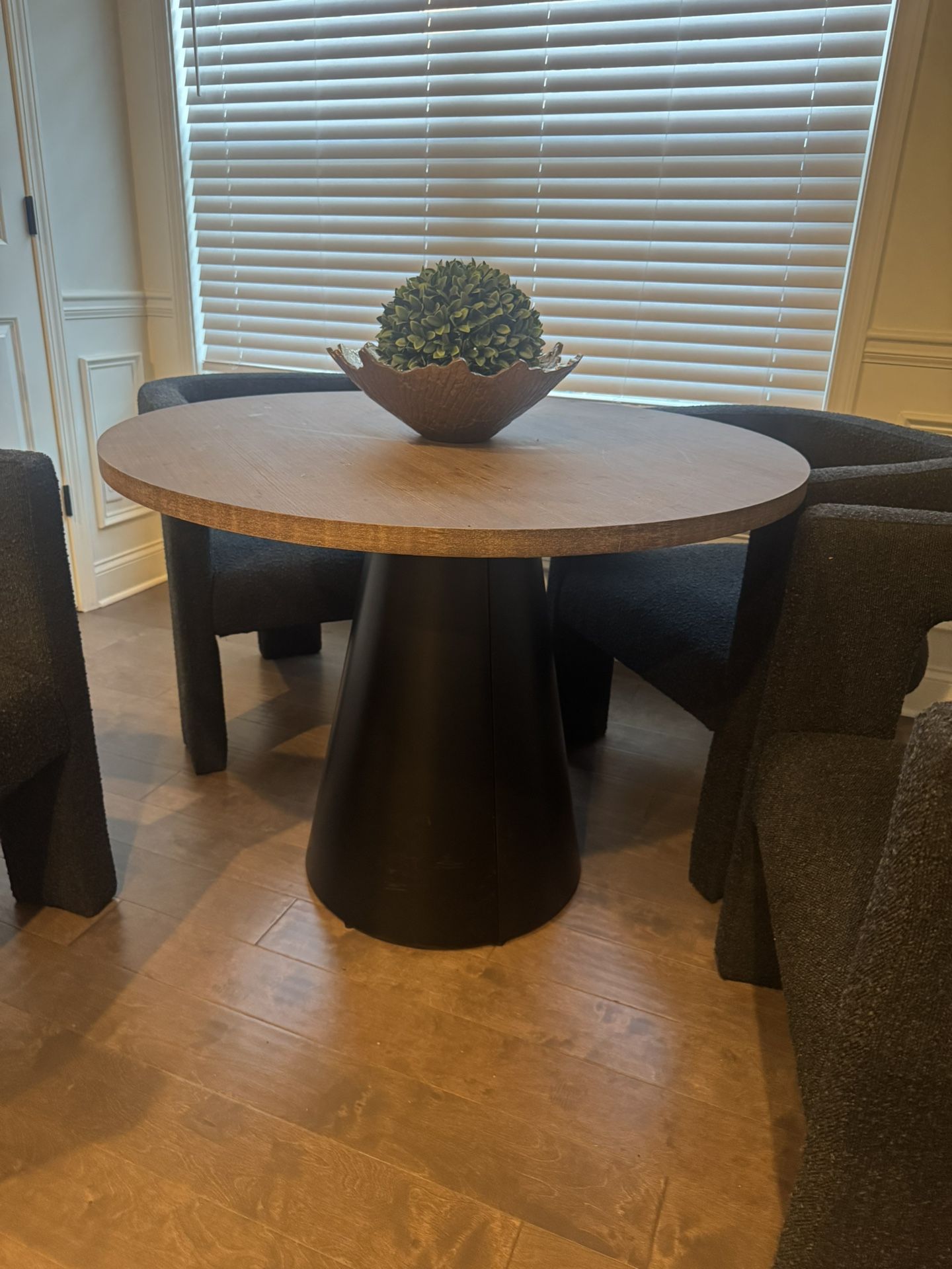 Brown Top Black Base Kitchen Table 