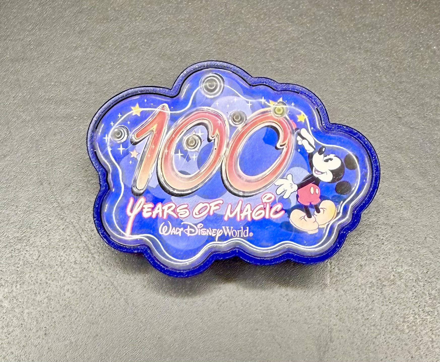 AUTHENTIC Walt Disney World Magical Moments 100 Years of Magic Light Up Pin