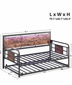 Twin Trundle Bed with Mattresses