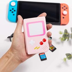 Smart Nintendo Switch Lite Case Black Switch Game Card Case Pink