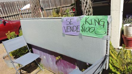 Ribeted King size headboard