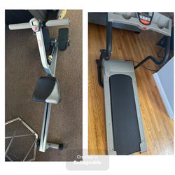 Small treadmill and row Machine 