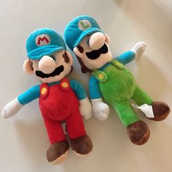 Nintendo Super Mario Plush MARIO & LUIGI ICE set of 2 toys . Licensed. 